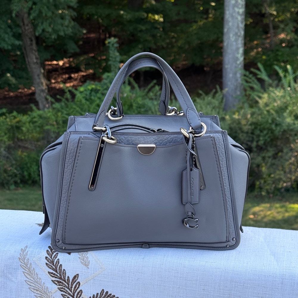 COACH WOMEN'S DREAMER‎ GRAY MIXED LEATHER SATCHEL # 33094